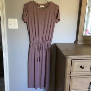Dusty purple midi dress